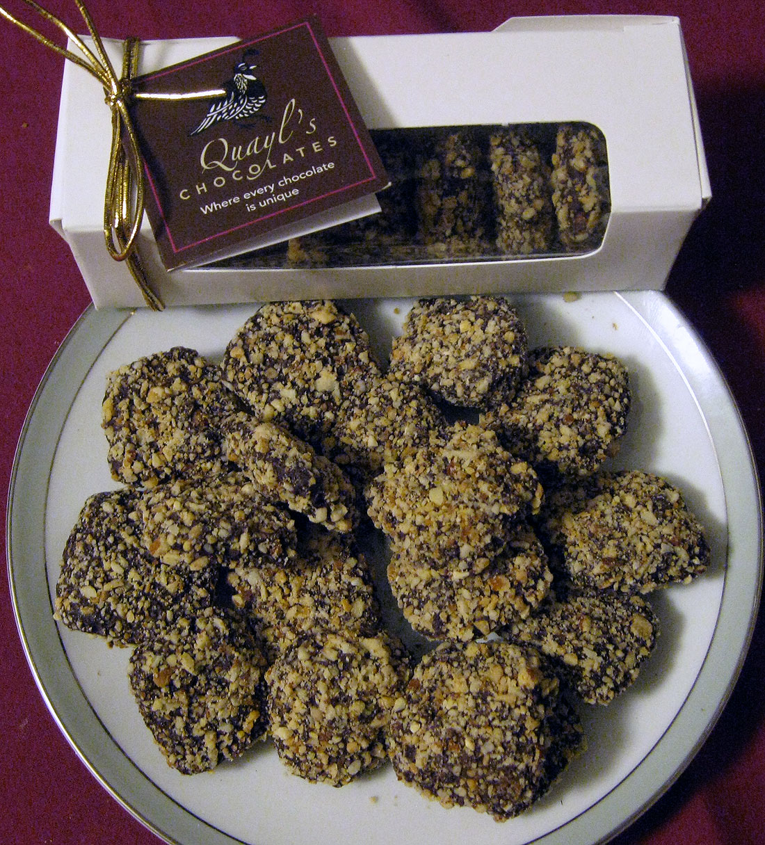 vermont made buttercrunch Quayls Chocolates
